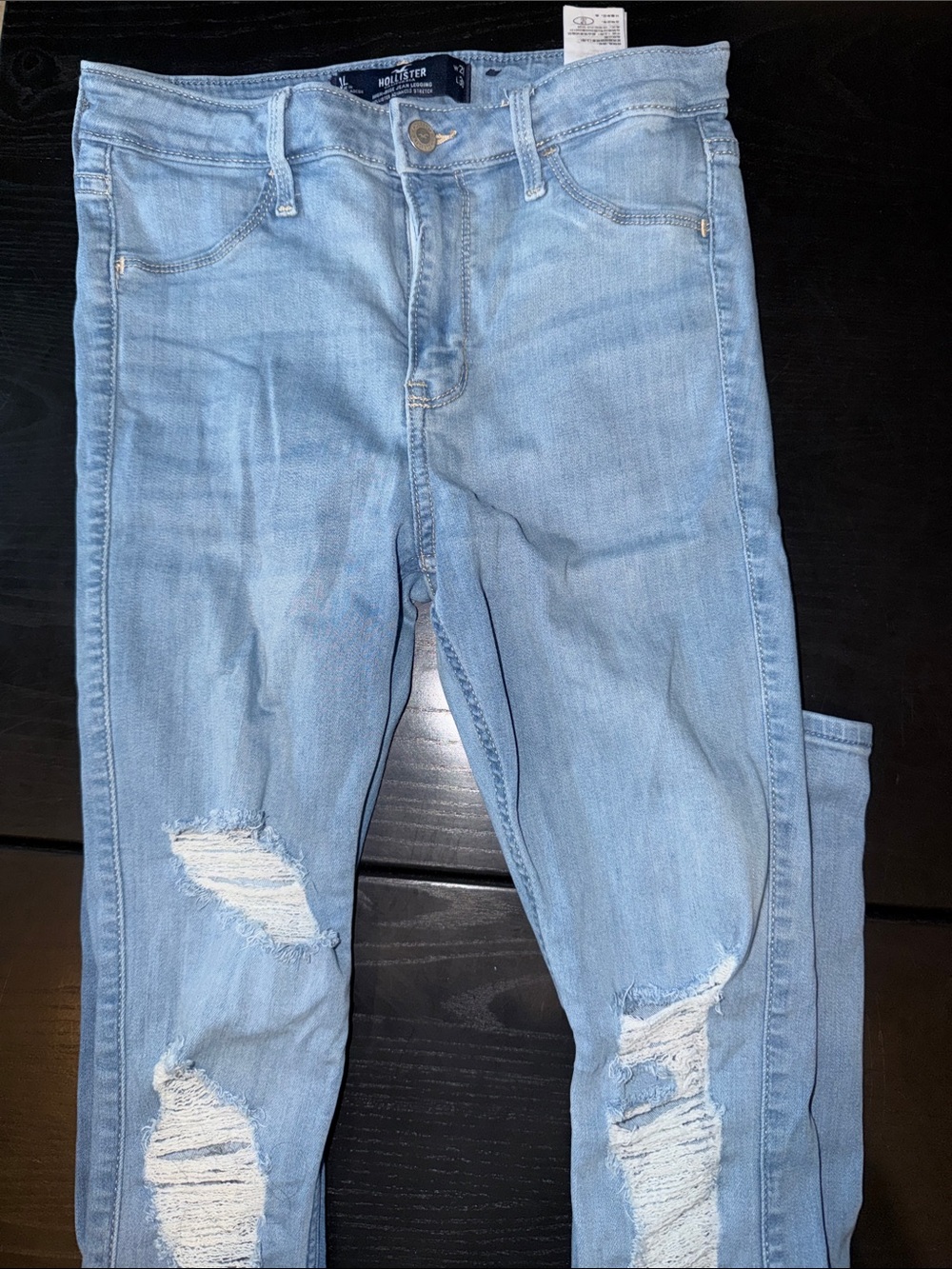 Hollister Light Wash Ripped jeggings Jeans